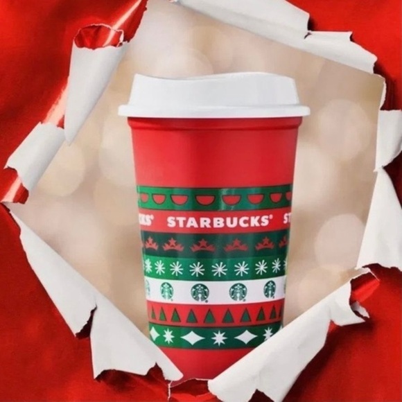 STARBUCKS 2020 Reusable Holiday Red Cup - Picture 2 of 2